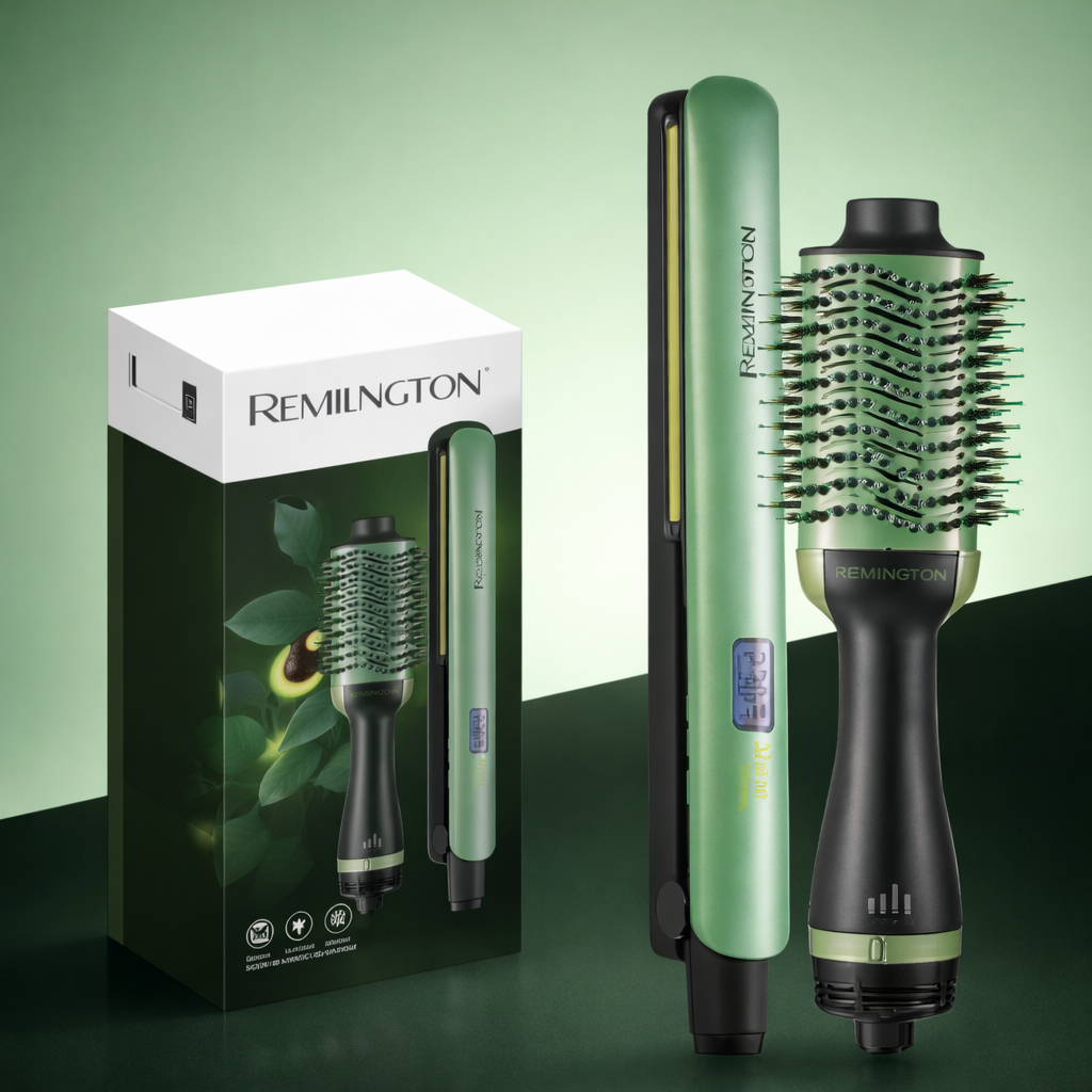 🥑✨ Combo Cepillo + Plancha de Cabello Aguacate | Alisa, Peina y Da Brillo Natural